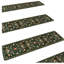 Tapis d'escalier floral antidérapant 15 pièces, noir