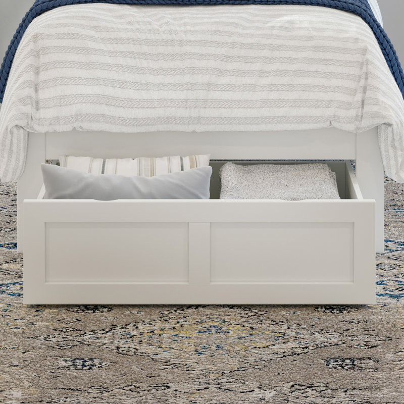 Tiroirs de rangement sous le lit, Complète, Blanc