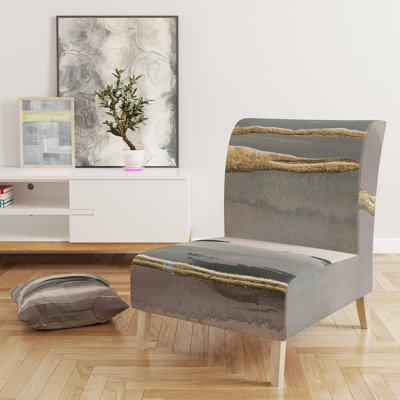 Fauteuil de chambre rembourré Glamour Morning Fog II - Modern Glam