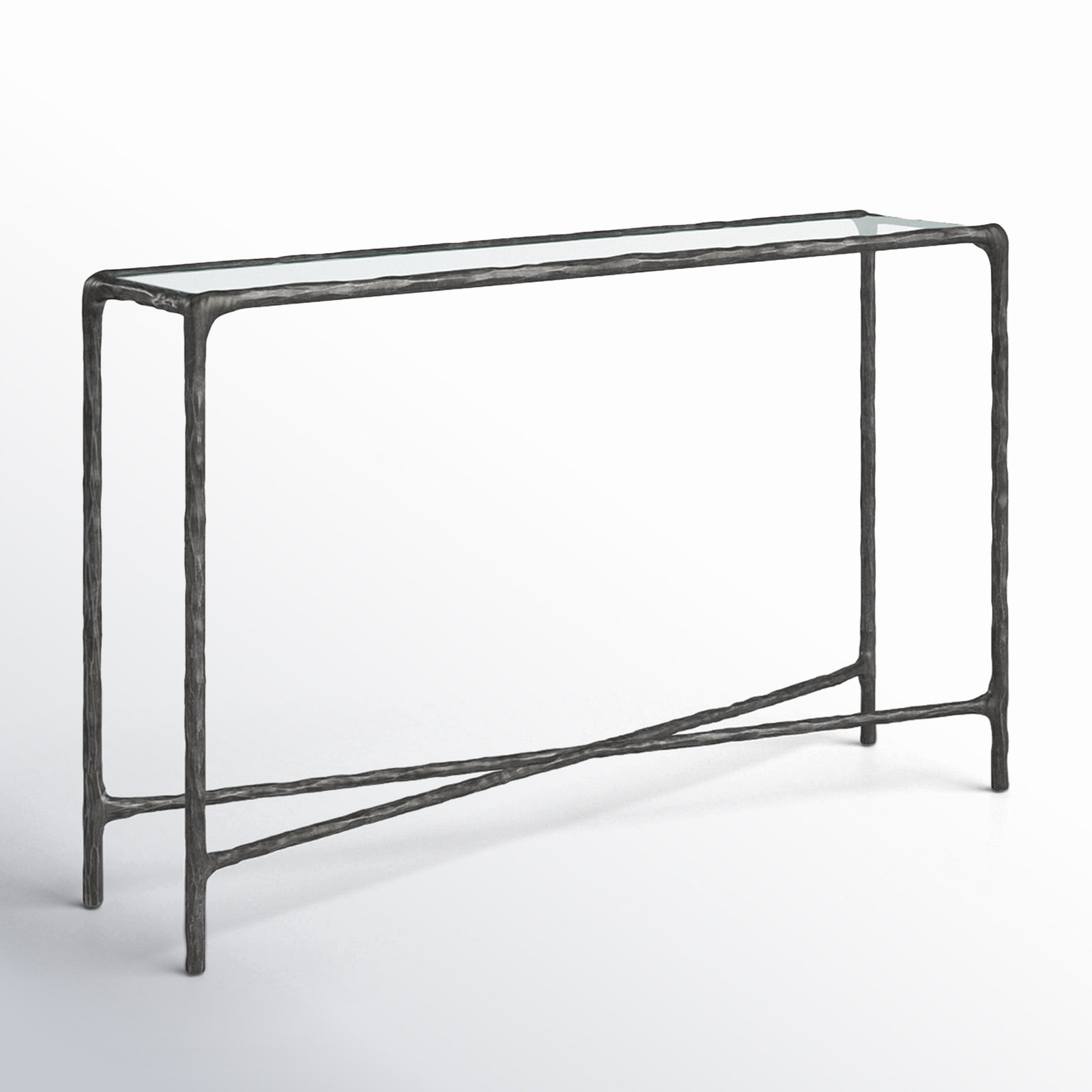 Evelynn 48'' Console Table, Clear, Black