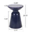 Table d'extérieur en métal bleu marine, l 15,37 po x P 15,37 po, H 20,88 po, thermolaquée, sans assemblage, style moderne-1767535062
