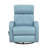 Glider Recliner Chair With Swivel Motion Blue Leather Upholstery Solid Wood Comfort Luxury Living Room Furniture 1Pc-954593462