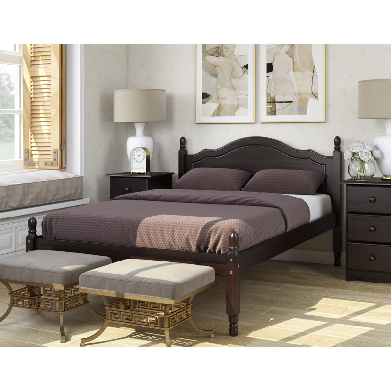 Kielin 100% Solid Wood Reston Bed, Java, Full
