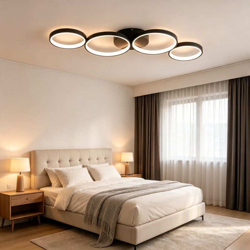 Belliere LED Flush Mount, Black