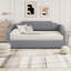 Lit de jour double rembourré avec rangement inférieur, gris-36336063