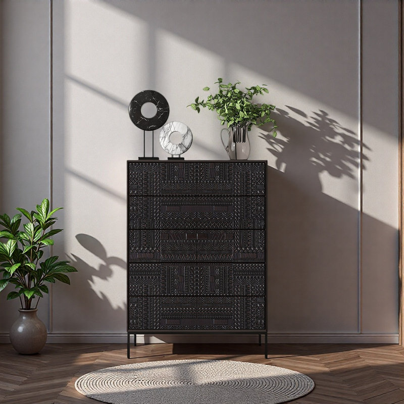 Commode d'appoint nordique de style rétro