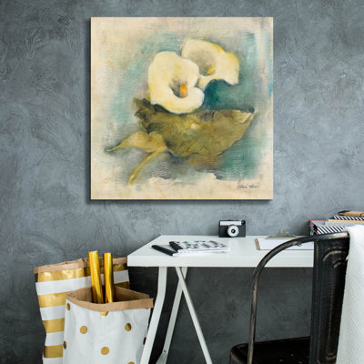 «French Calla Lily» par Cheri Blum, art mural sur toile, 26 po x 26 po