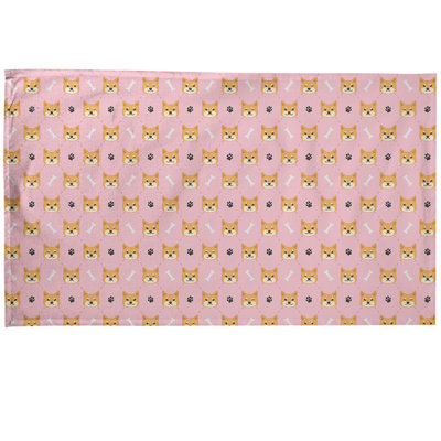 Serviette à thé à motif shiba shiba
