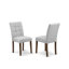 L'ensemble de salle à manger 3 pièces Mid Century Modern comprend une table en bois et 2 chaises en tissu de polyester gris clair Mid-Century, noyer antique-2117897161-2081953690-2083480418