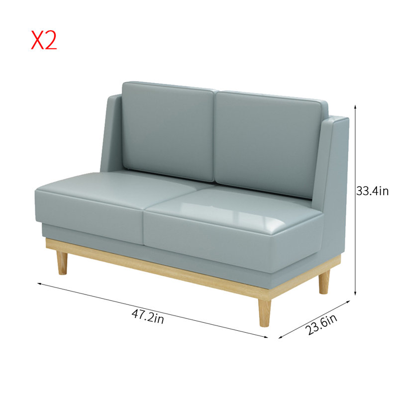 Banc rembourré en similicuir Modern Light Luxury