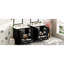 Meuble-lavabo de 60 po, lavabos doubles, options de rangement, style moderne - Transformez votre esthétique avec des tablettes intégrées, des poignées élégantes embellissent la salle de bain-60617022-60617020