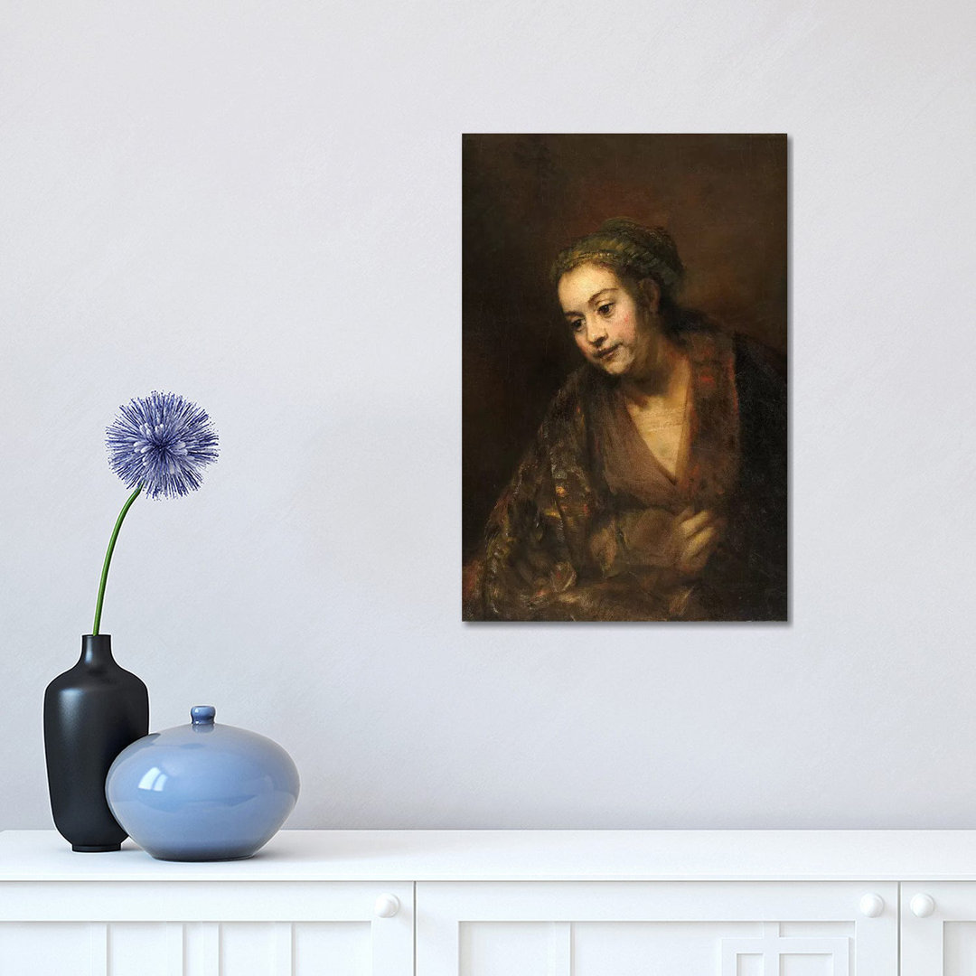 Hendrickje Stoffels, C by Rembrandt Van Rijn - Wrapped Canvas Print