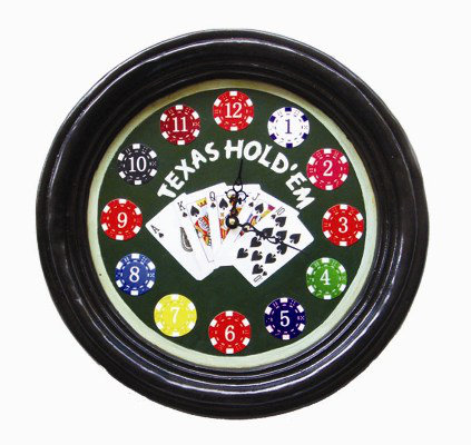 Horloge murale Bruck Billiard Academy, Texas Hold'em