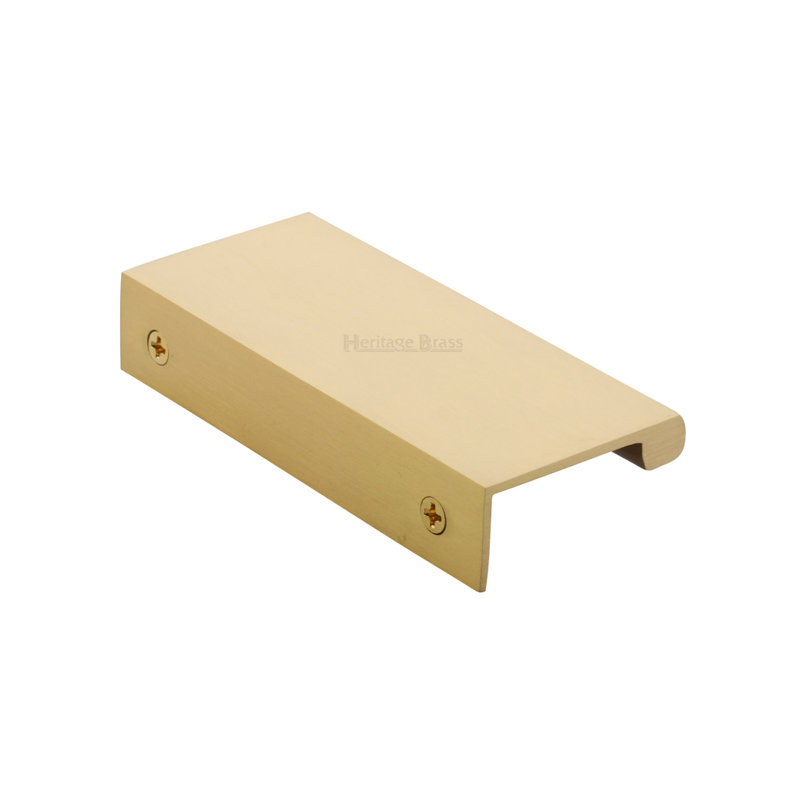 Heritage Brass Heritage EPTR Edge Pull Cabinet Handle, Satin Brass, 9cm