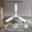 Ventilateur de plafond encastré blanc mat à 3 pales de 52 po avec télécommande-91902317