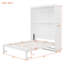 Lit escamotable double pleine grandeur avec tablettes