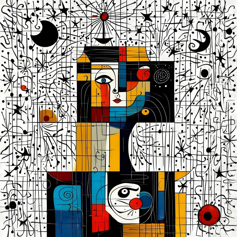 Regard étoilé, H 24 po x l 24 po