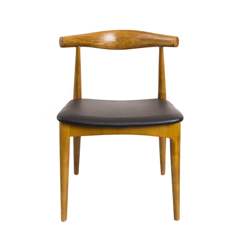 Faux Leather Upholstered Side Chair, Noyer, 1