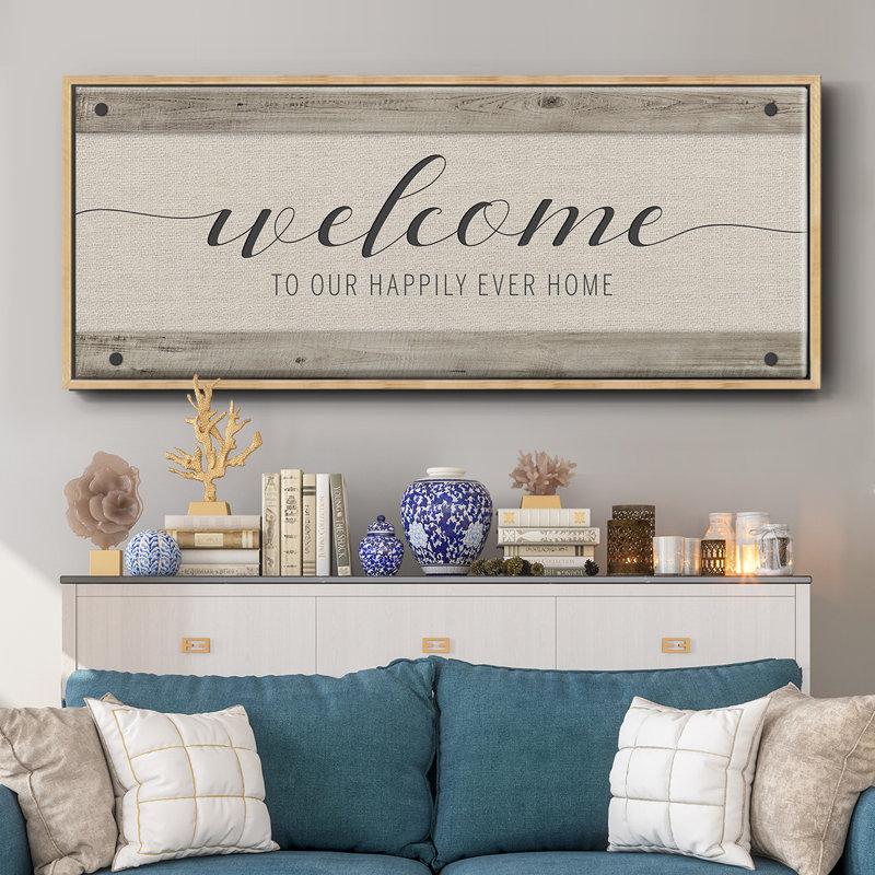 Happily Home - toile encadrée
