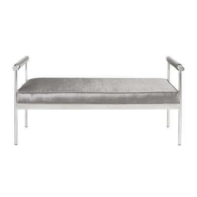 Cloe Modern Metal Chrome With Velvet Upholstery