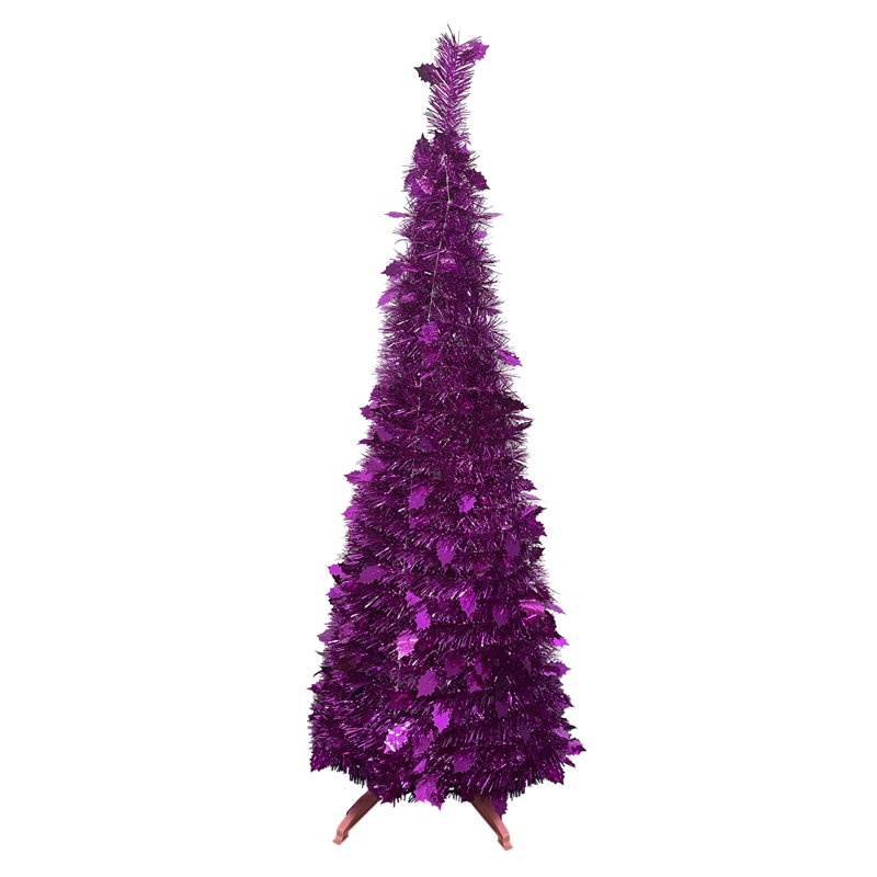 48'' H Pink Tinsel Christmas Tree