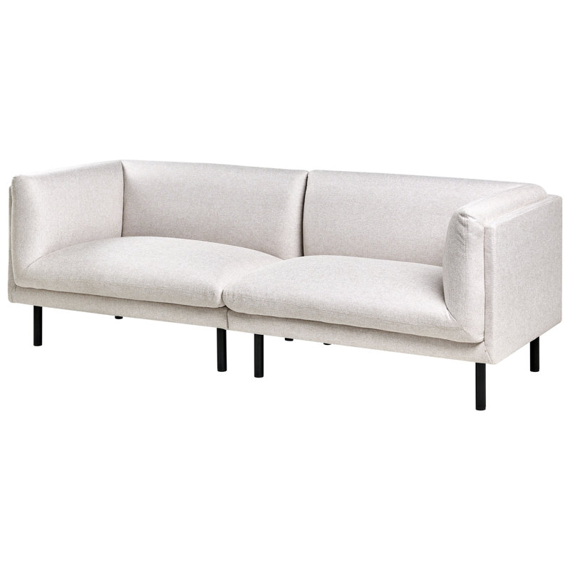 Living Room Set Suhayma Fabric 5 Seater, Light Beige Polyester