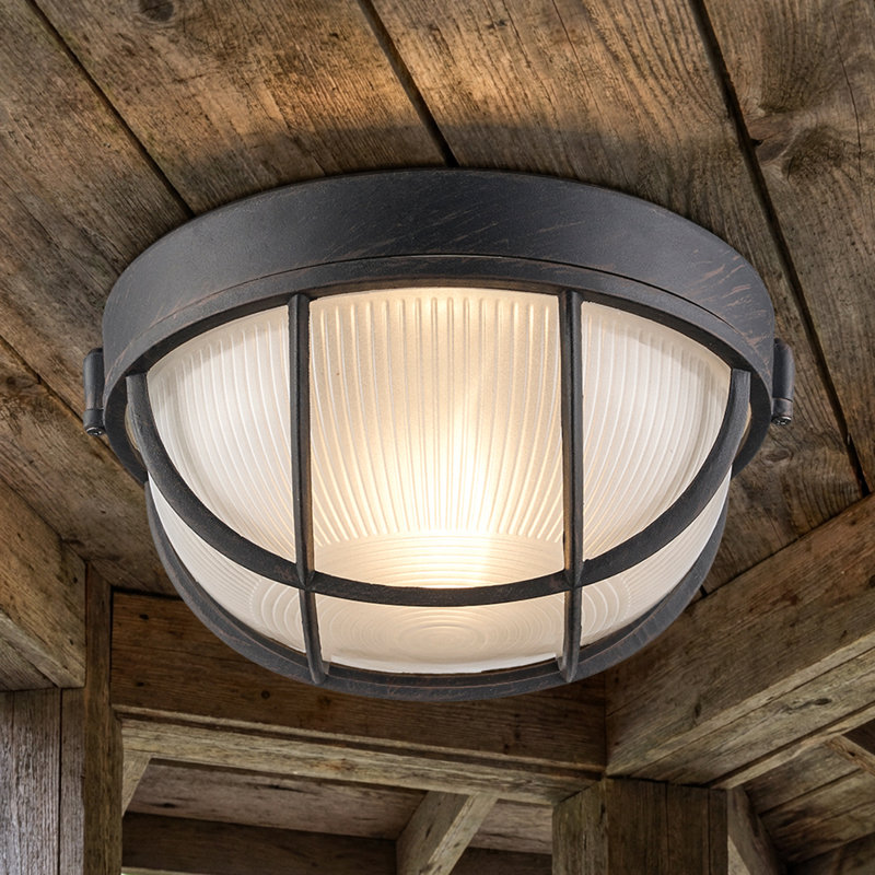 Luminaire à cloison d'extérieur Mindi, rouille, H 10 po x l 10 po