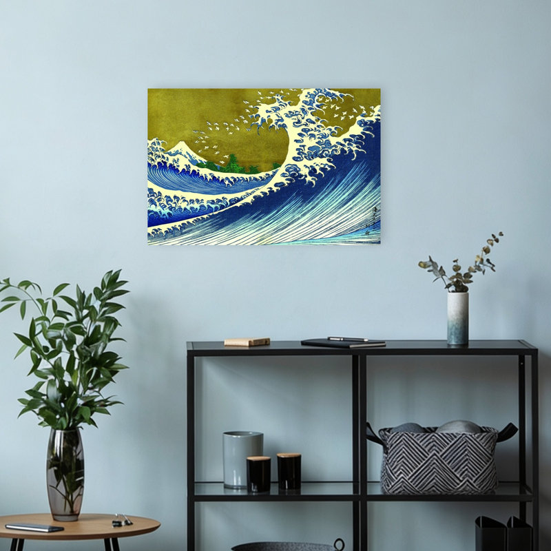 «A Coloured Version of the Big Wave Classic Abstract Coastal Landscape», reproduction d'art mural, H 12 po x l 18 po