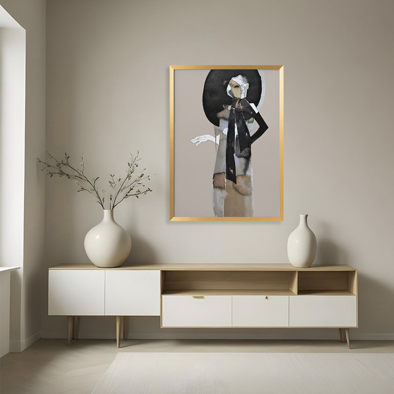 Classic Elegance "Striking a Pose" Framed Print Wall Art, 40" H x 30" W