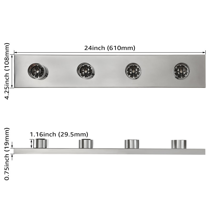 Grazio 4 - Light Bath Bar