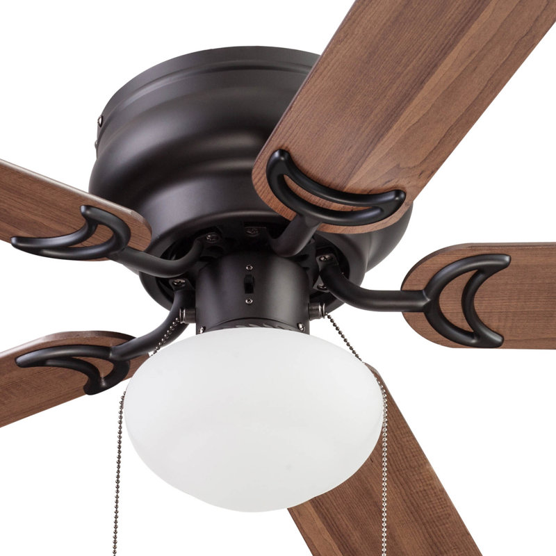 Alvina 44'' Ceiling Fan with LED Lights, Bronze with Rough Pine/Chocolate Maple Blades