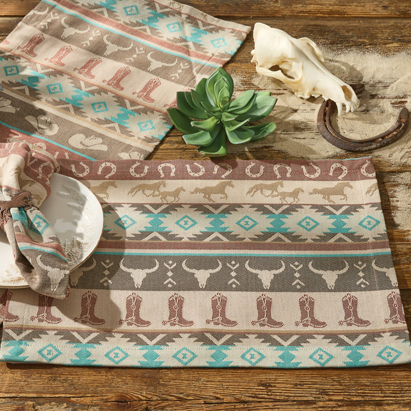 Madill Runner Geometric Jacquard Table Runner, 54" L x 13" W