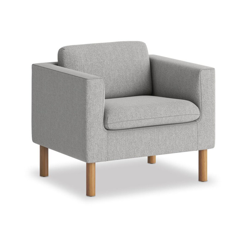 Fauteuil club Parkwyn, Mélange de polyester gris