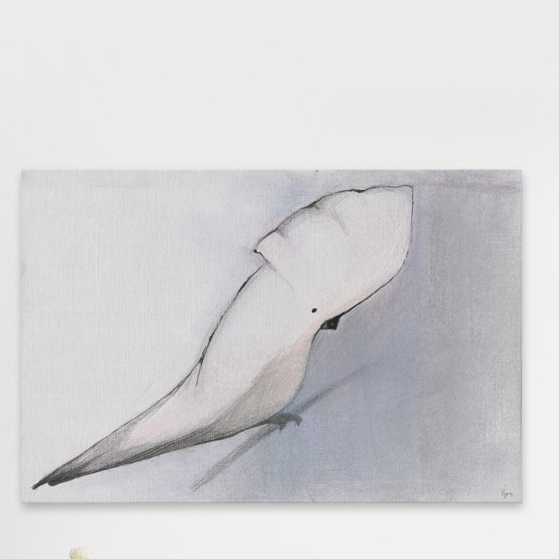 Handmade White Cockatoo Print on Wrapped Canvas, 20" x 14"