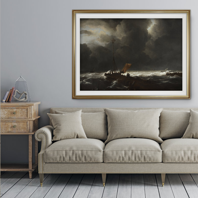 « gross sea », impression, Or, H 20 po x l 24 po x P 1,5 po