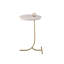 14" Rose Quartz Accent Table with Soft Gold Base