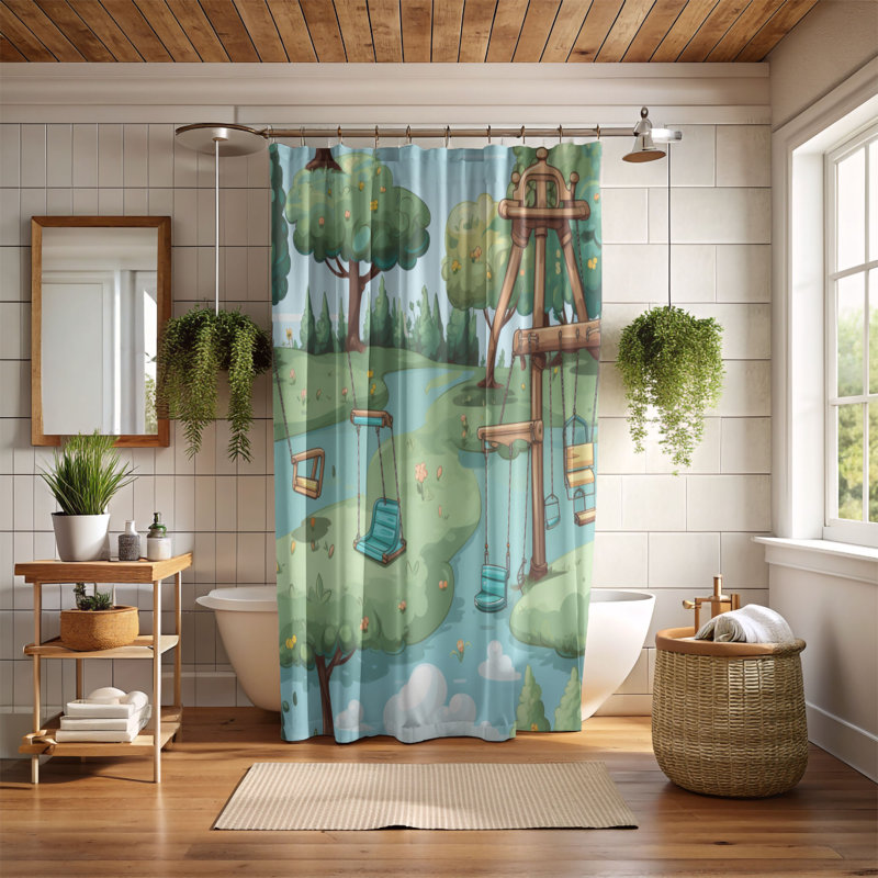 Rideau de douche Playtime Zone - Premium, H 74 po x l 71 po