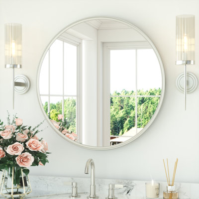 Round Bathroom Mirror with Tempered Glass