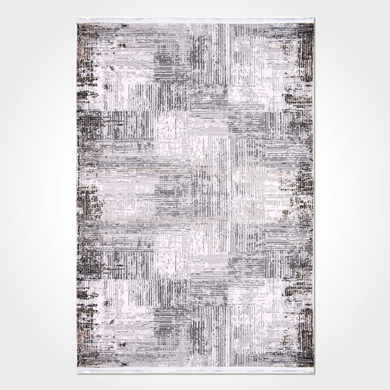 Modern/Abstract Gray Machine Washable Non-Slip Area Rug, Rectangle 2'8" x 5'