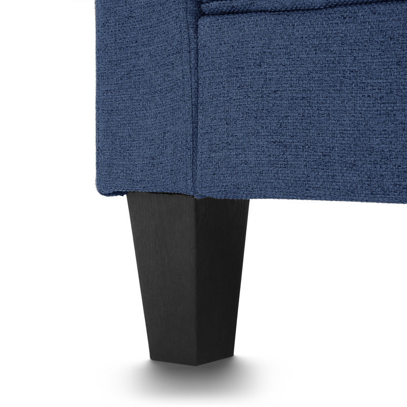 Heron 58.5" Upholstered Sleeper Sofa, Blue