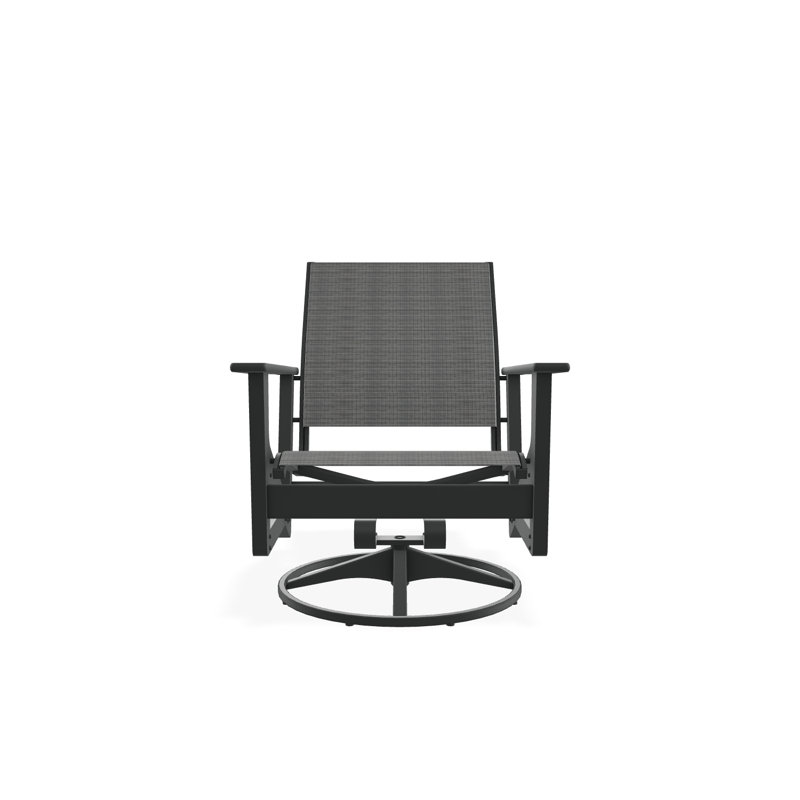 Wexler Swivel Outdoor Lounge Chair, Graphite, Alloy Sunbrella®