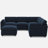 Corduroy Modular L - Shaped Sectional Sofa With Removable Ottoman-276850553
