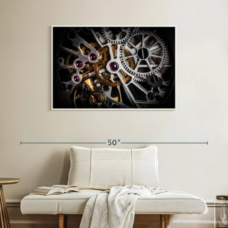 Mécanisme de montre, Cadre flottant blanc, 40 po x 27 po
