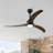 52" Ceiling Fan, Indoor Outdoor Ceiling Fan With Light With Remote Control, Noiseless Reversible Motor, 6 Speed ,3 Color , For Patio Living Room, Bedroom, Office,Indoor-640647501