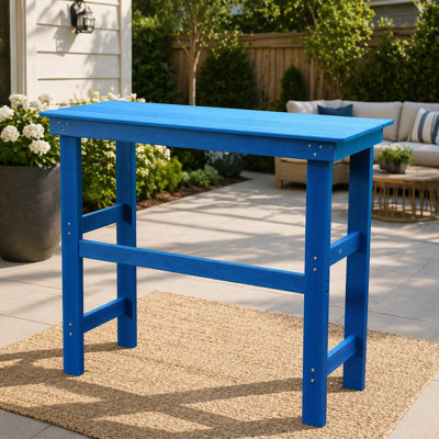 Ensemble de table de bar et de chaises toutes saisons pour l'extérieur, meubles Adirondack durables et imperméables pour la pelouse, le jardin et la piscine