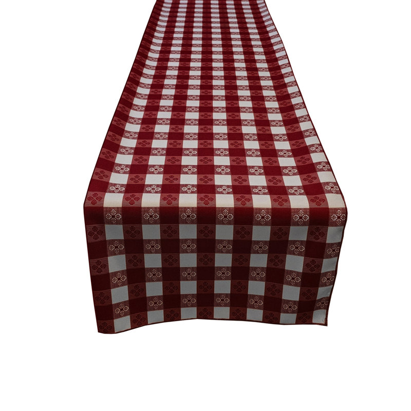 Chemin de table Popeline Tavern, Bourgogne, L 72 po x l 24 po