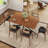 Rectangle Dining Room Table, 59.1''-78.7'' Extendable Dining Table For 6-8 Person With Hidden Storage-114286526