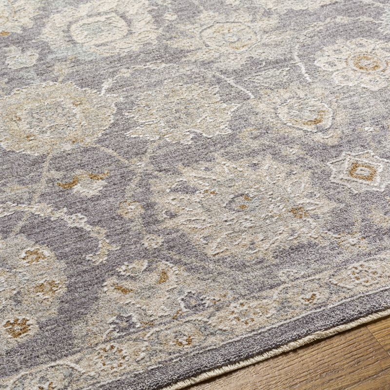 Tapis oriental bleu gris Finnlagh, Rectangle 2 pi x 4 pi