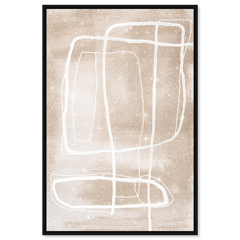 Markings in the Dirt II Canvas Abstract Print by Oliver Gal, Black Frame, 10 x 15, 16"H x 11"W, Black Frame