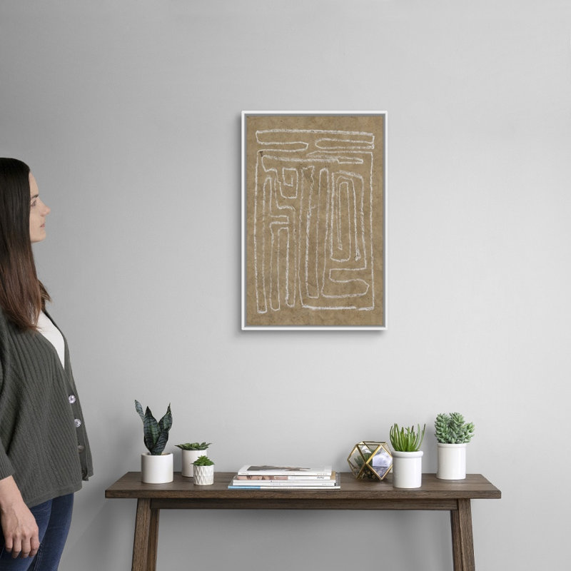 «The Runes I» par Jennifer Goldberger - reproduction d'art, Toile blanche encadrée, H 26 po x l 18 po x P 1,75 po